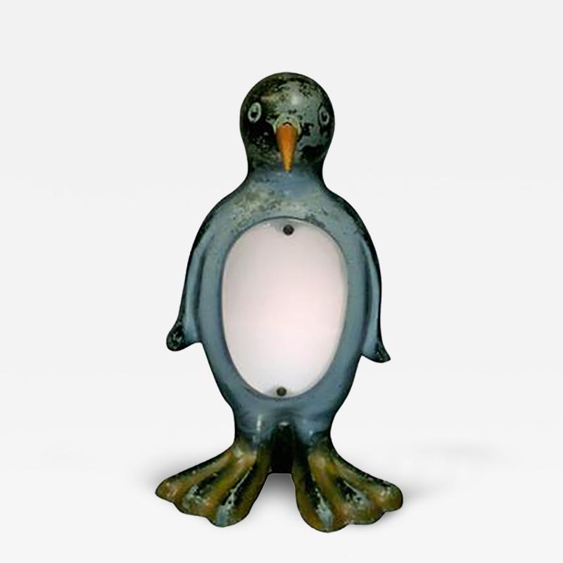 Adorable Rare Art Deco Penguin Lamp