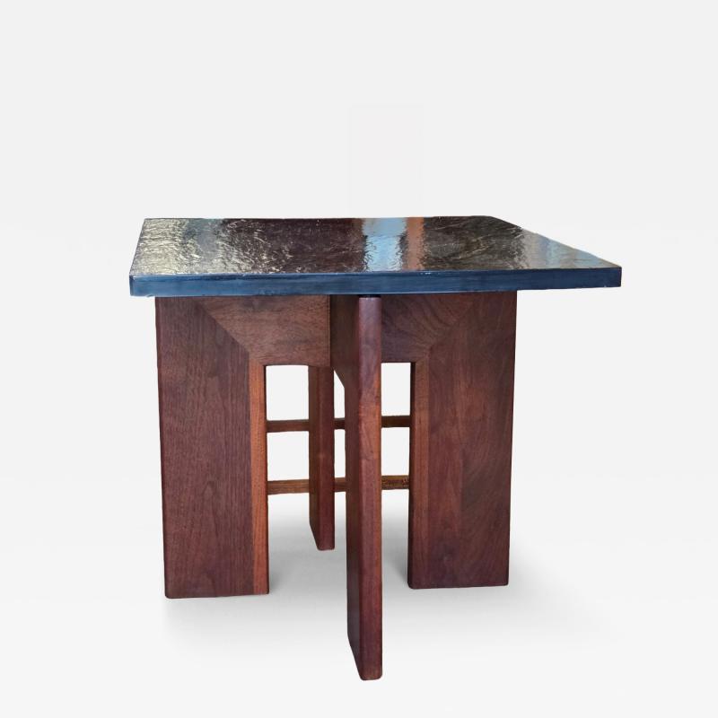 Adrian Pearsall 1960s Adrian Pearsall Craft Associates Walnut River Slate Side Table
