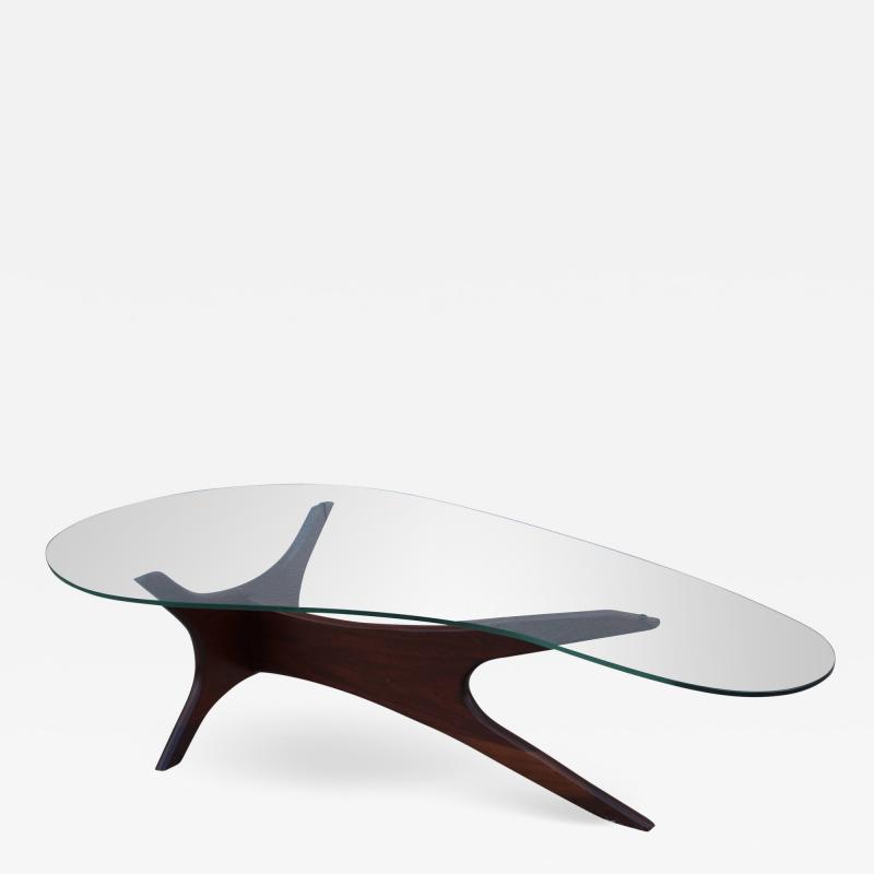 Adrian Pearsall Adrian Pearsall Kidney Shape Walnut Coffee Table