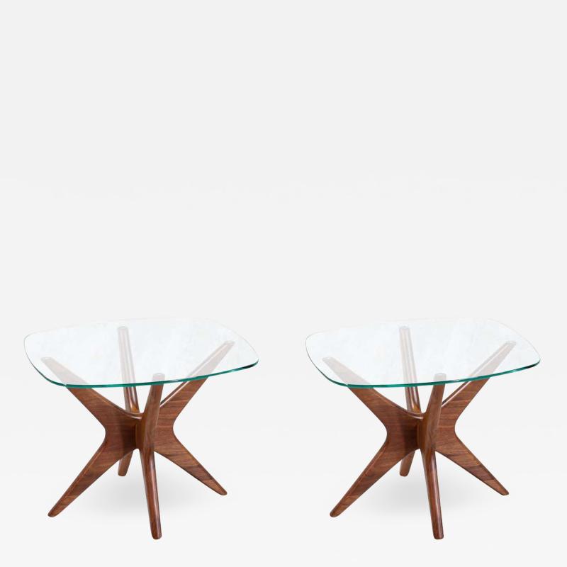 Adrian Pearsall Adrian Pearsall Sculpted Walnut Jax Side Tables for Craft Associates