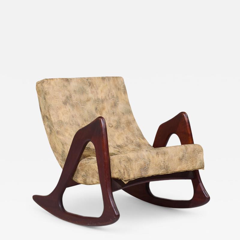 Adrian Pearsall Adrian Pearsall for Craft Associates 812 CR Walnut Rocking Lounge Chair