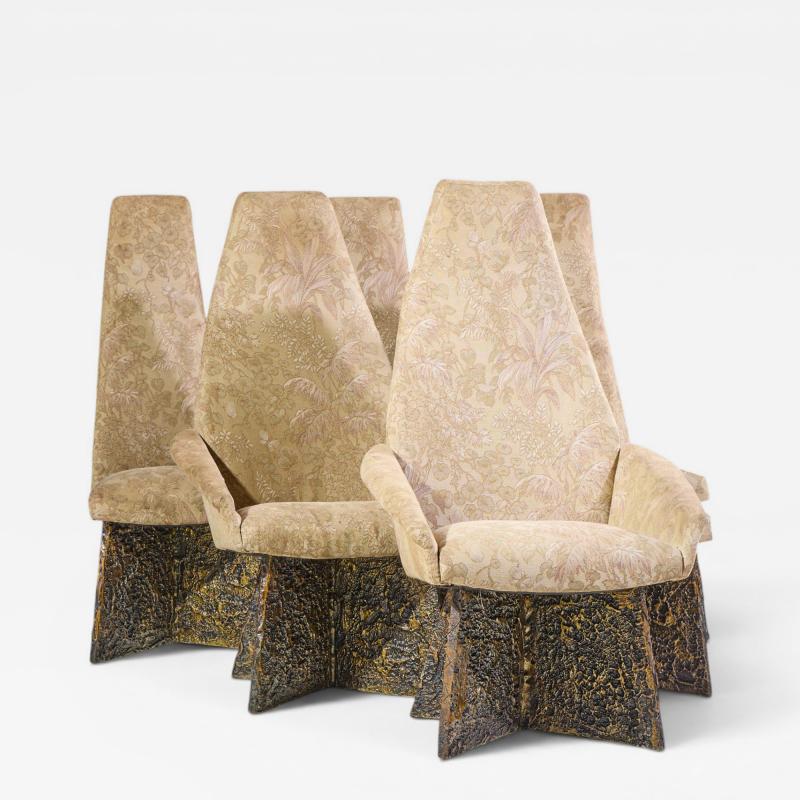 Adrian Pearsall Adrian Pearsall for Craft Associates Brutalist Dining Chairs Set of 6
