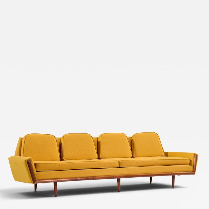 Adrian Pearsall Adrian Pearsall for Craft Associates Mid Century Walnut Gondola Sofa