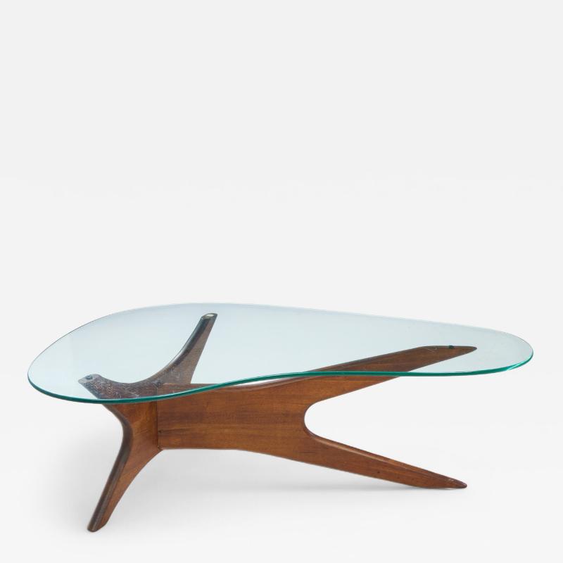 Adrian Pearsall Adrian Pearsall for Craft Associates Mid Century Walnut Jacks Coffee Table