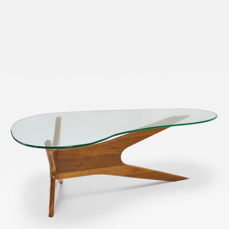 Adrian Pearsall Adrian Pearsall for Craft Associates Mid Century Walnut Jacks Coffee Table