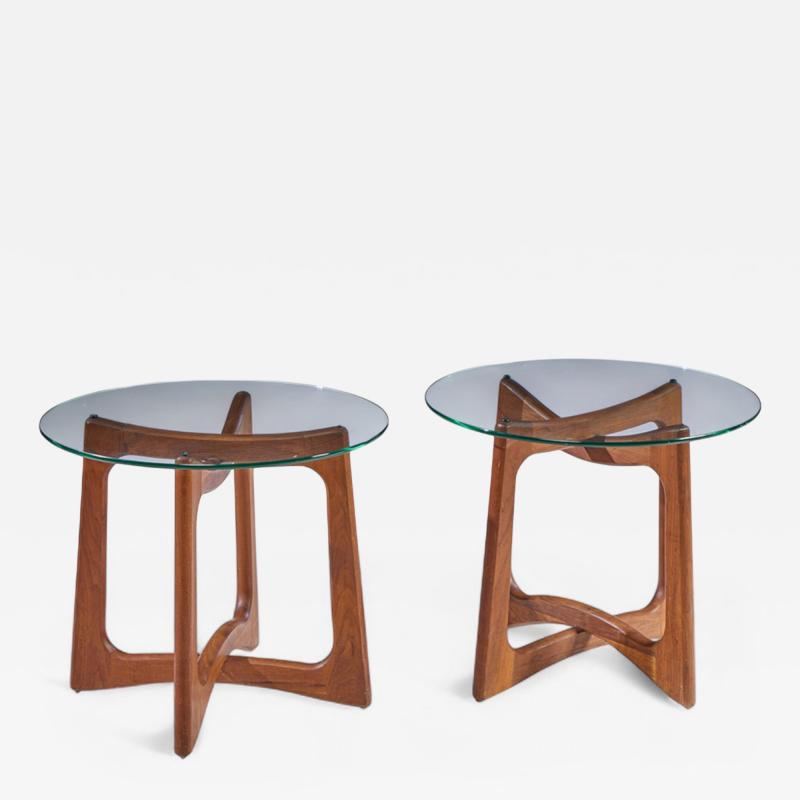 Adrian Pearsall Adrian Pearsall for Craft Associates Mid Century Walnut Side Tables Pair