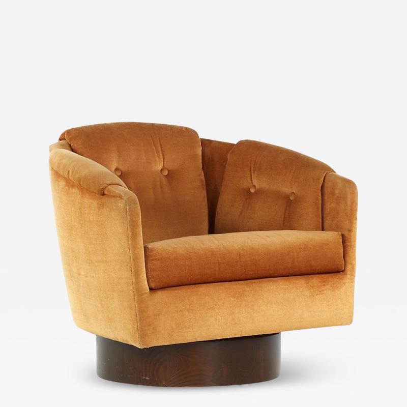 Adrian Pearsall Adrian Pearsall for Craft Associates Mid Century Walnut Swivel Chair