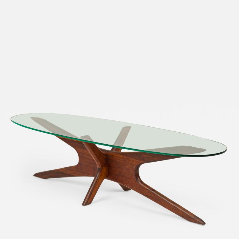 Adrian Pearsall Adrian Pearsall for Craft Associates Walnut Jacks Coffee Table Base