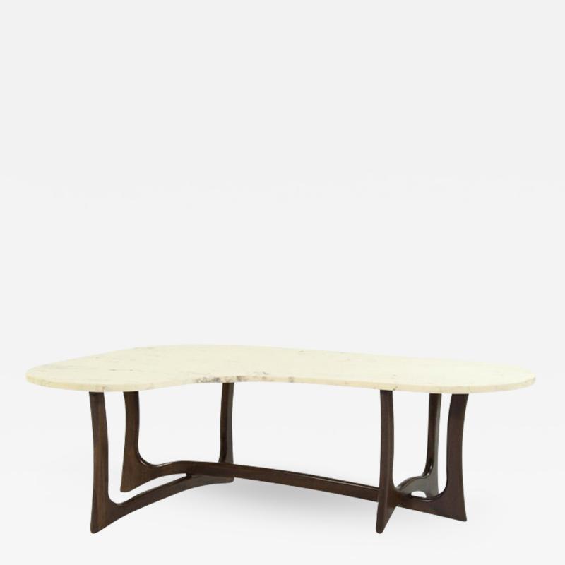 Adrian Pearsall Asymmetric Marble Top Coffee Table by Adrian Pearsall