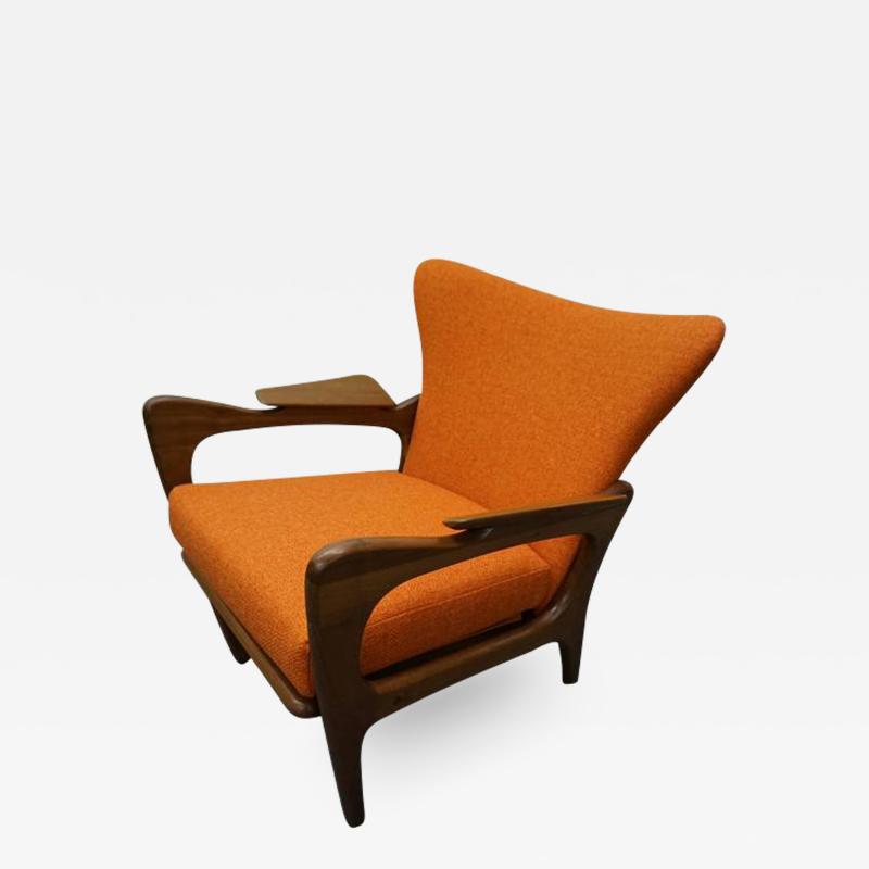 Adrian Pearsall Gorgeous Adrian Pearsall Sculptural Walnut Lounge Chair