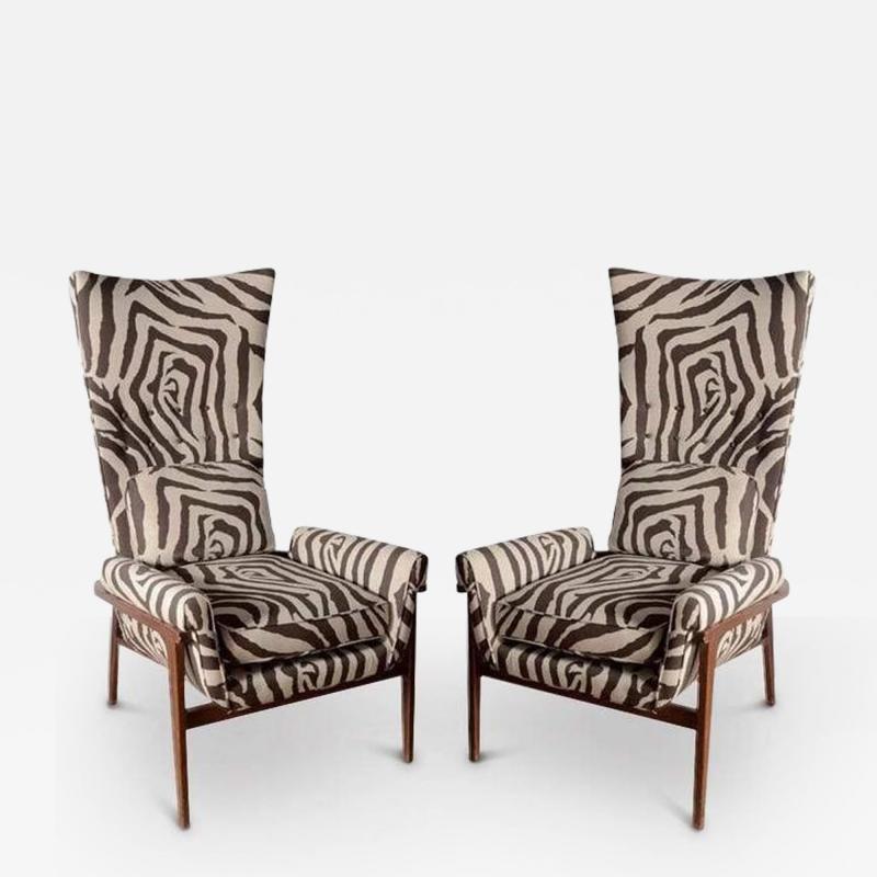 Adrian Pearsall MID CENTURY HIGH BACK CHAIRS IN THE STYLE OF ADRIAN PEARSALL