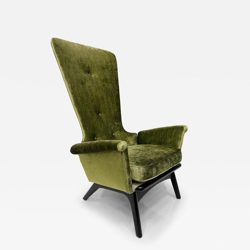 Adrian Pearsall Overscale Mid century 1950s Adrian Pearsall Lounge Chair Newly Upholstered