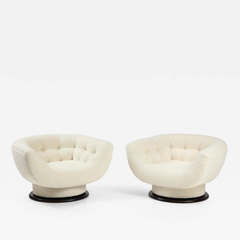 Adrian Pearsall Rare Adrian Pearsall Swivel Lounge Chairs