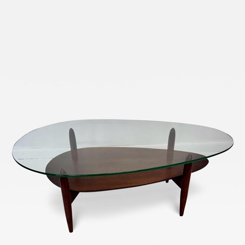 Adrian Pearsall Sculptural Mid Century Teardrop Coffee Table in Walnut by Adrian Pearsall