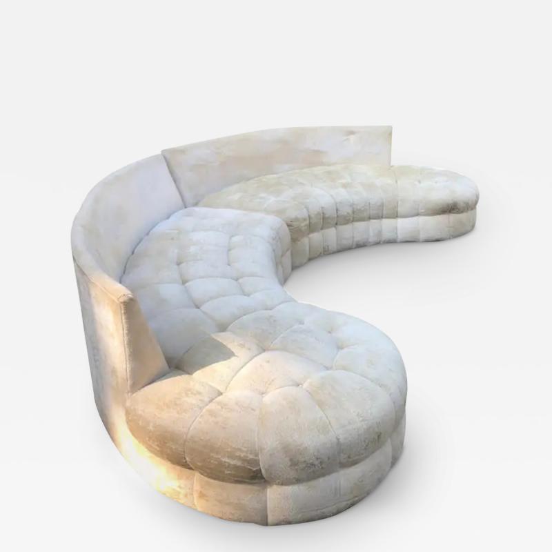 Adrian Pearsall Wonderful Curved Serpentine Two Piece Adrian Pearsall Style Sectional Sofa