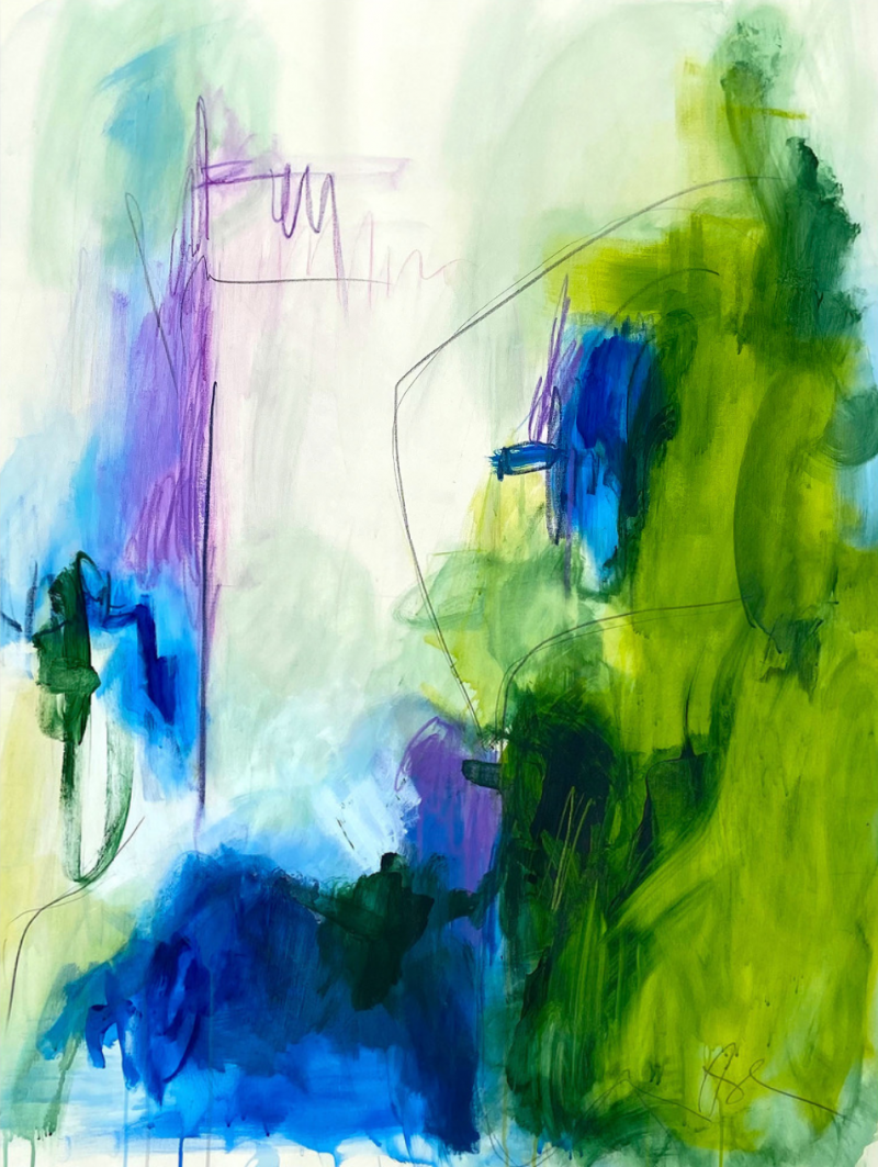 Adrienn Krahl Vertical garden 1 Abstract Painting 2021