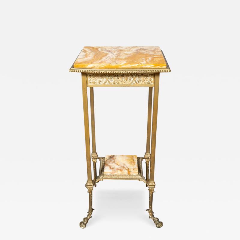 Aesthetic Brass And Onyx Plant Stand