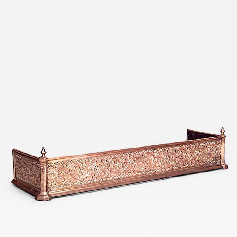 Aesthetic Movement Brass Fire Fender