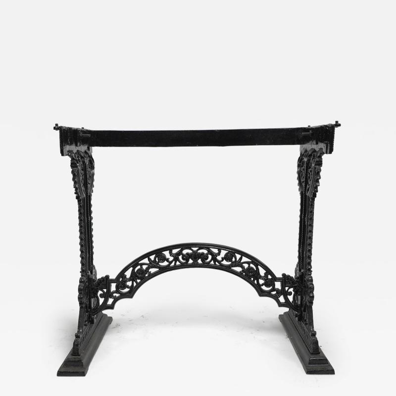 Aesthetic Movement Cast Iron Garden Table with Stylised Floral Details