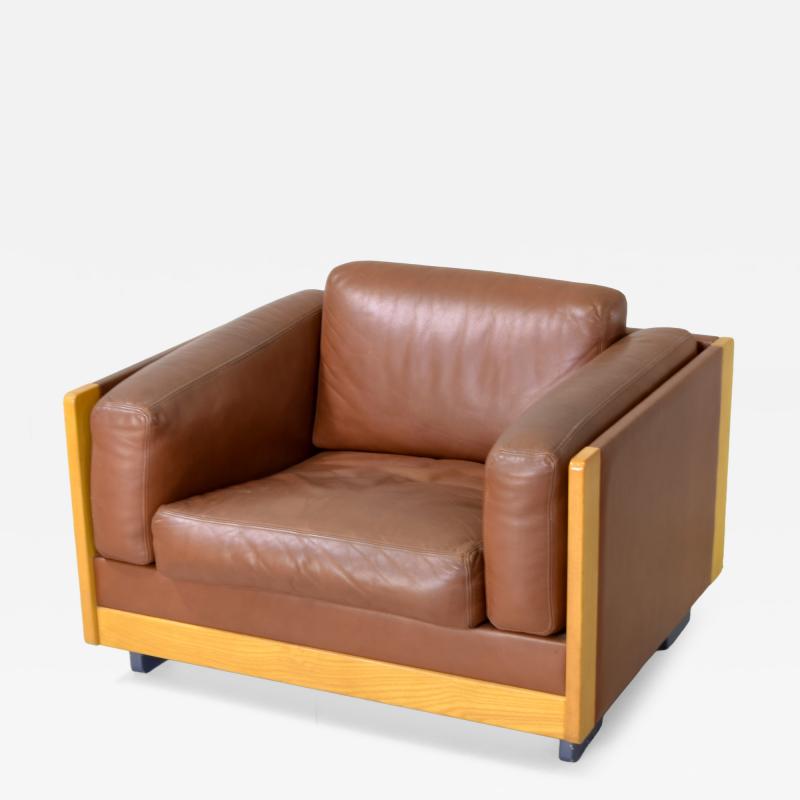 Afra Tobia Scarpa Afra Tobia Scarpa 920 Armchair for Cassina in Cognac Leather