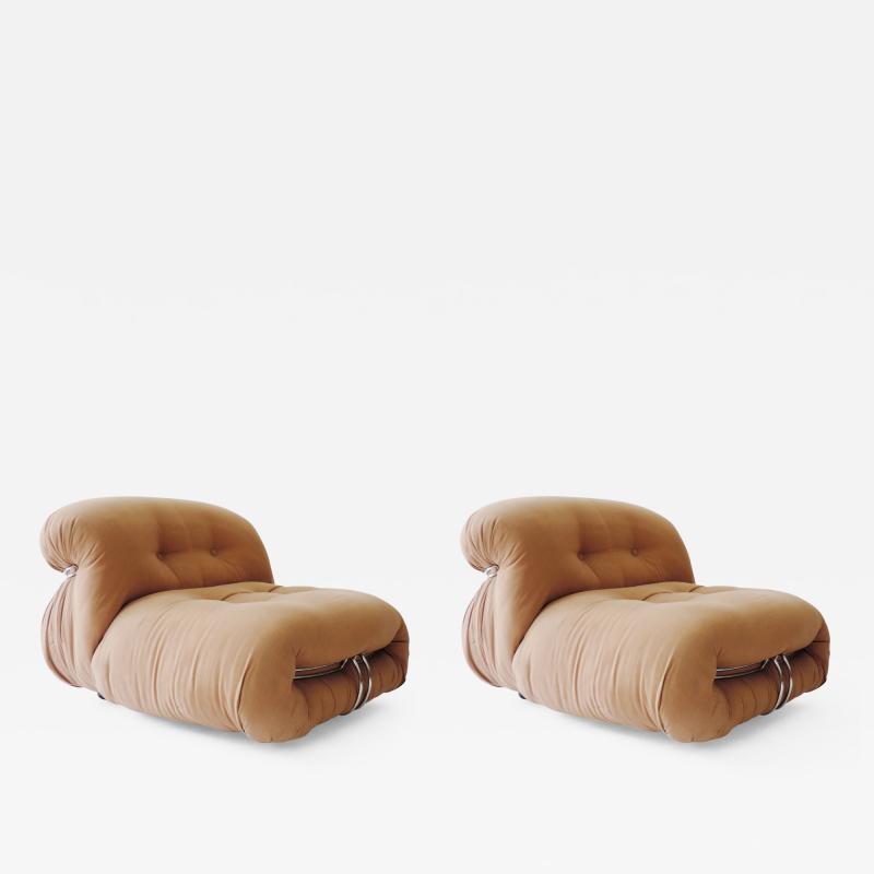 Afra Tobia Scarpa Afra Tobia Scarpa pair of Soriana lounge chairs Italy 1970s