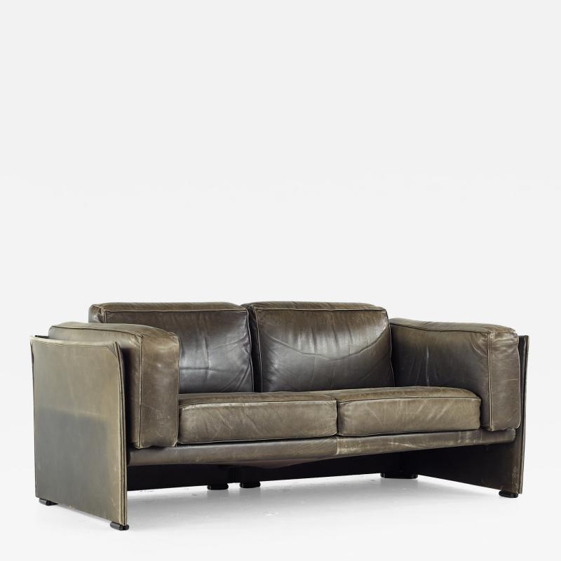 Afra Tobia Scarpa Afra and Tobia Scarpa for Cassina Mid Century Italian Leather Sofa