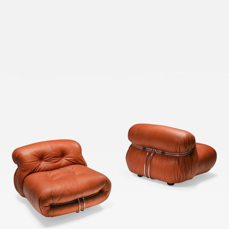 Afra Tobia Scarpa Cassina Soriana Pair of Lounge Chairs by Afra and Tobia Scarpa 1970s