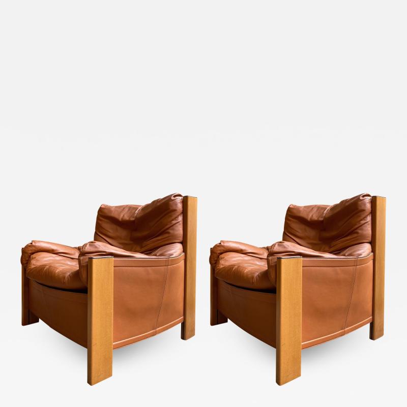 Afra Tobia Scarpa Pair of Armchairs Bergere by Afra Tobia Scarpa for Maxalto Italy 1970s