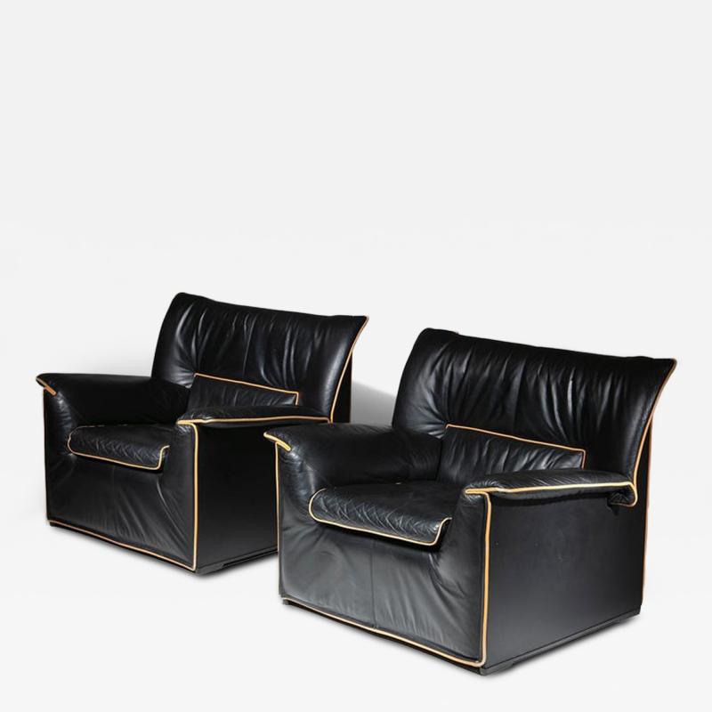 Afra Tobia Scarpa Pair of Lauriana Lounge Chairs by Afra and Tobia Scarpa for B B Italia
