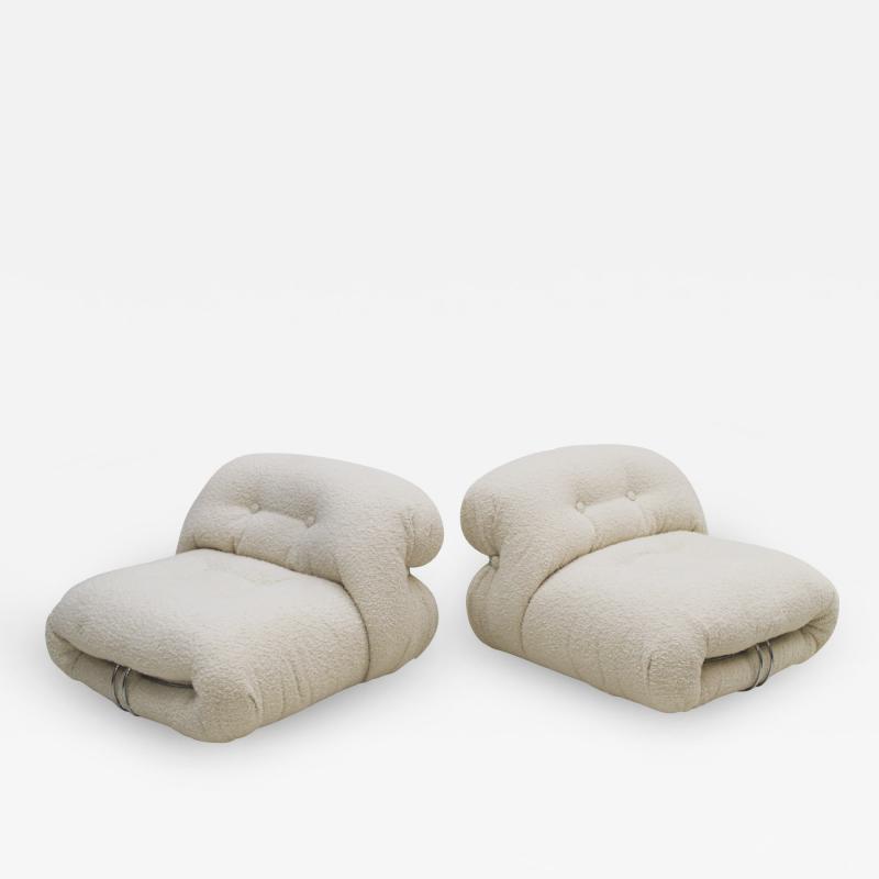 Afra Tobia Scarpa Pair of Soriana Armchairs Designed by Tobia Scarpa Edited by Cassina 1960s