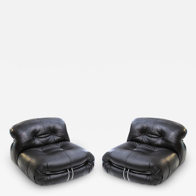 Afra Tobia Scarpa Pair of Soriana Lounge Chairs Designed by Tobia Scarpa Italy 60s