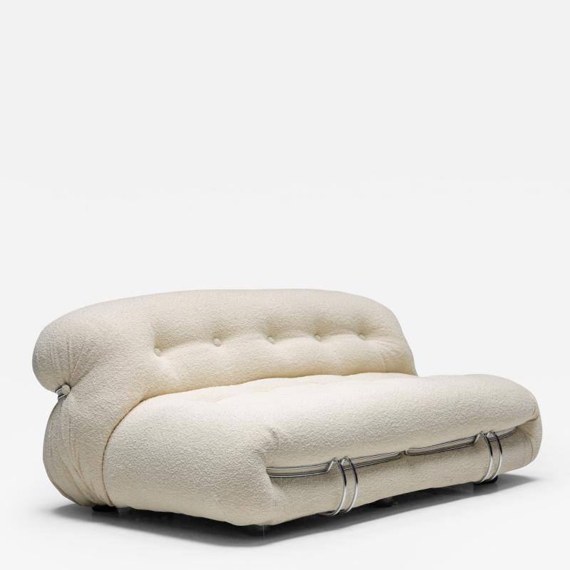 Afra Tobia Scarpa Scarpa Soriana Sofa in Boucl Wool 1970s