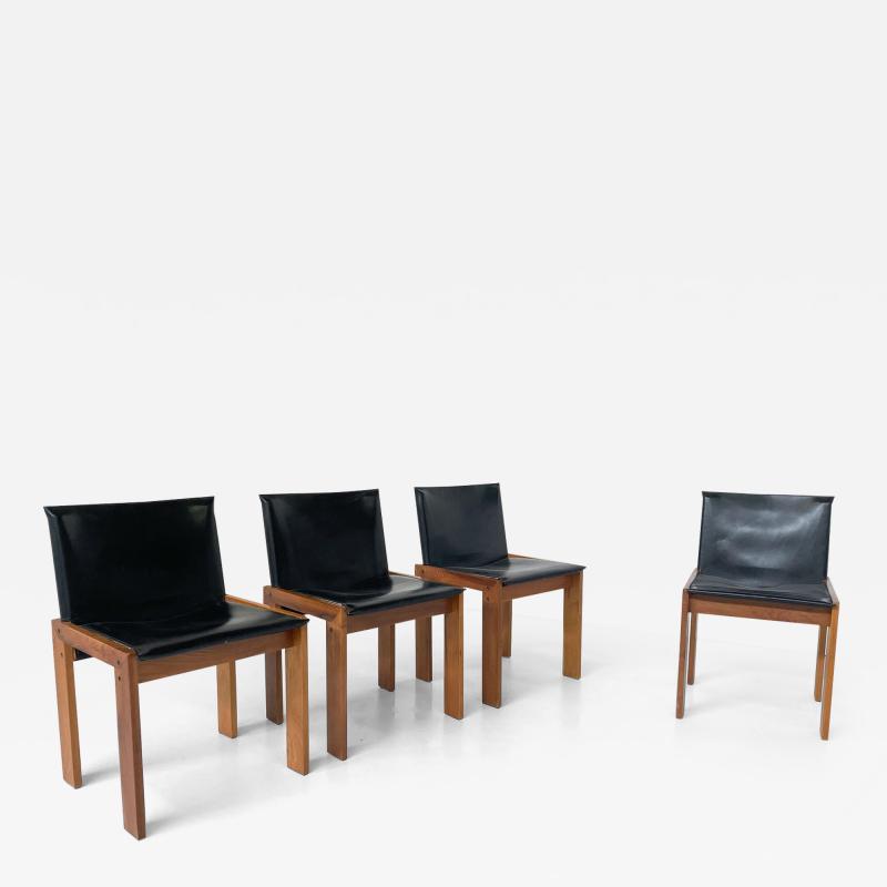 Afra Tobia Scarpa Set of 4 Mid Century Modern Dining Chairs by Afra Tobia Scarpa