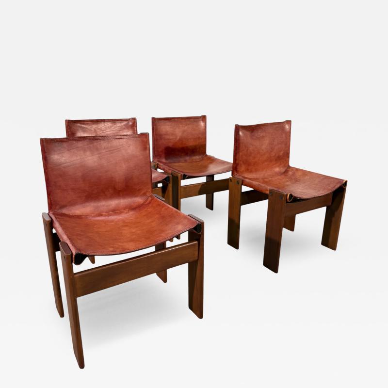Afra Tobia Scarpa Set of 4 Monk Chairs by Afra Tobia Scarpa Italy 1973