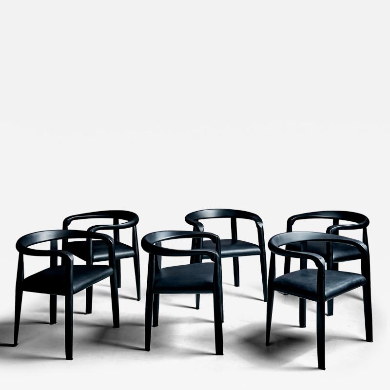 Afra Tobia Scarpa Set of six Miss Chairs by Afra Tobia Scarpa for Molteni