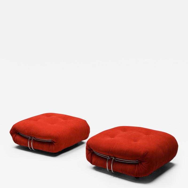 Afra Tobia Scarpa Soriana Poufs by Afra Tobia Scarpa for Cassina 1970s