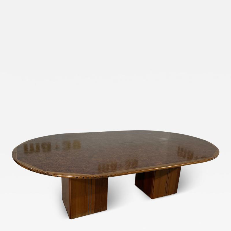 Afra Tobia Scarpa Tobia Afra Scarpa Large Africa Wooden Conference Table by Maxalto 1970s Italy