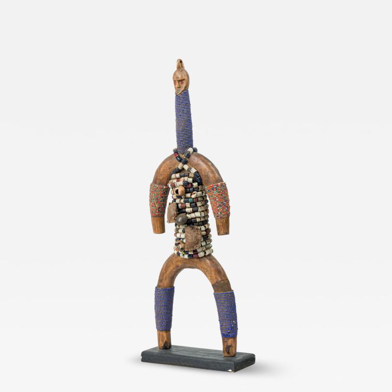 African Cameroon 20th Century Carved Wood Oversized Namchi Doll