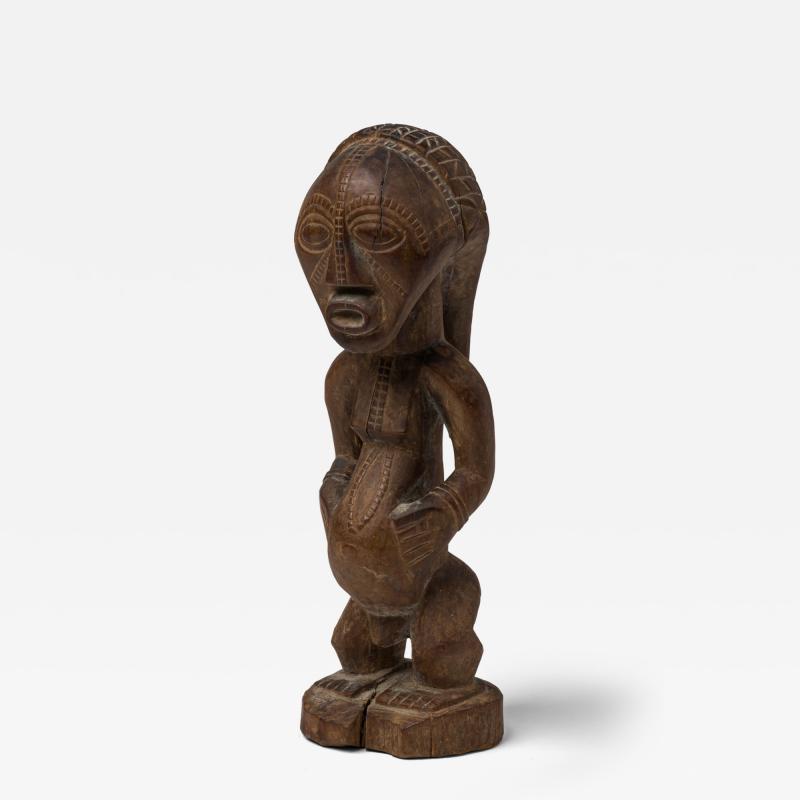 African Congo Mid 20th Century Carved Wooden Songye Fertility