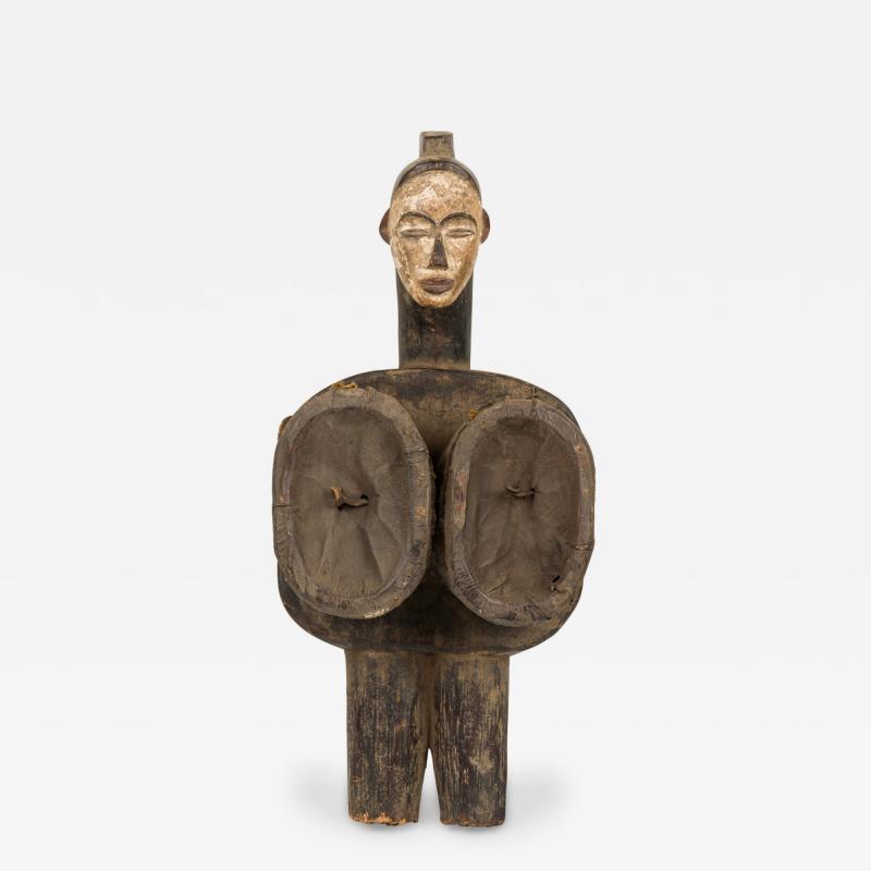 African Gabon 20th Century Hand Made Anthropomorphic Double Bellows