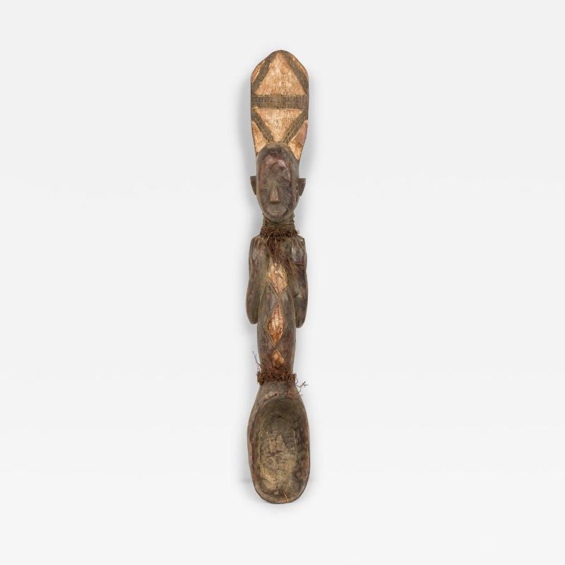 African Gabon Mid 20th Century Hand Carved Tsogo Ceremonial Spoon