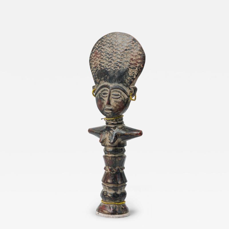 African Ghana Contemporary Carved Wood Ashanti Fertility Doll