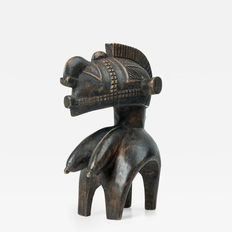 African Guinea 20th Century Carved Wood Baga Nimba Helmet Shoulder Mask