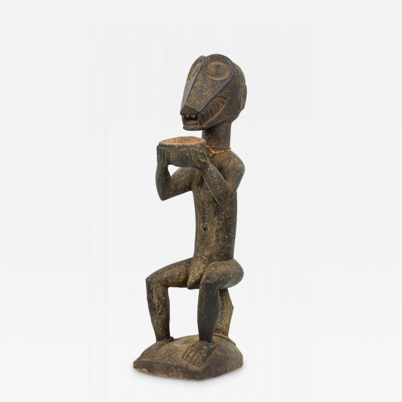 African Ivory Coast 20th Century Carved Wood Baule Mbra Monkey Figure