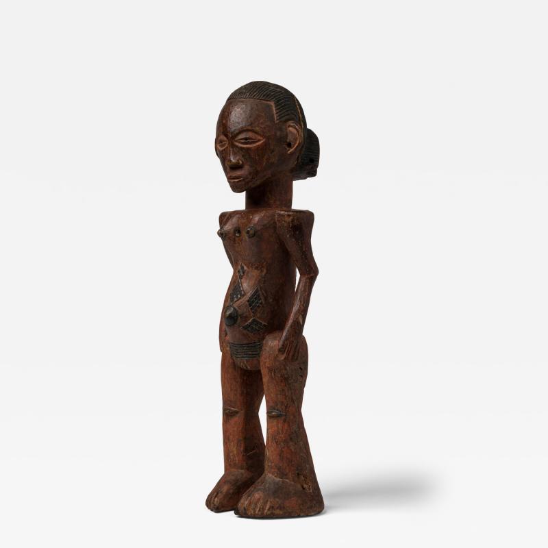 African Mali Mid 20th Century Luba Female Standing Fertility Figure