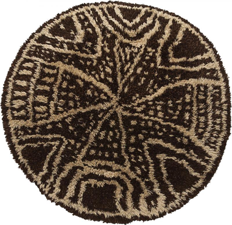 Afrika Swedish Round Rya Rug