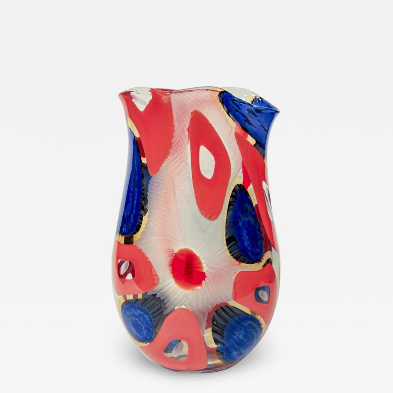 Afro Celotto Multi colour Battuto vase by Afro Celotto