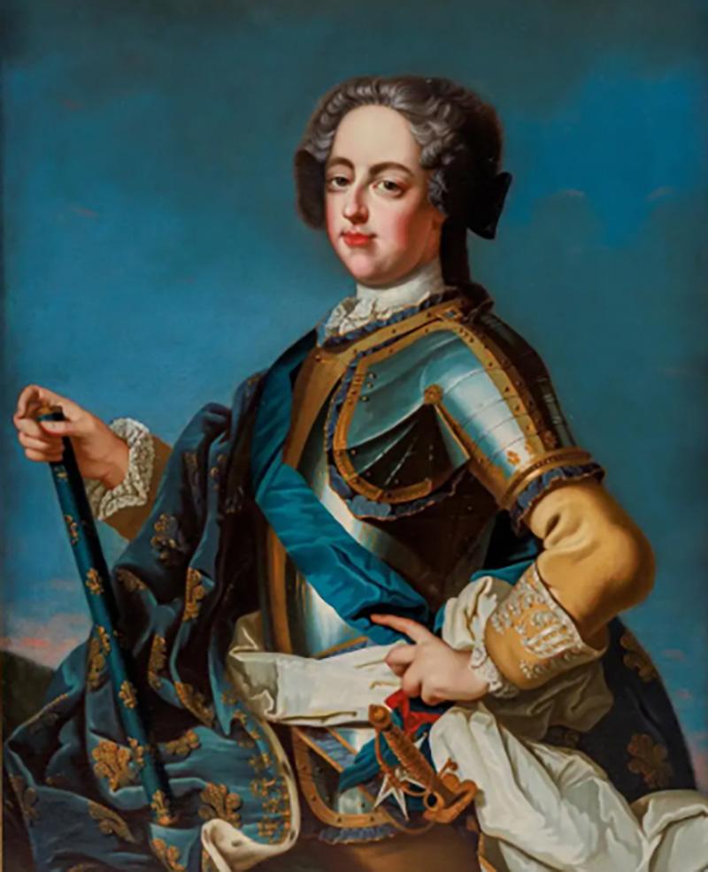 After Jean Baptiste Van Loo Portrait of King Louis XV of France 1710 1774 