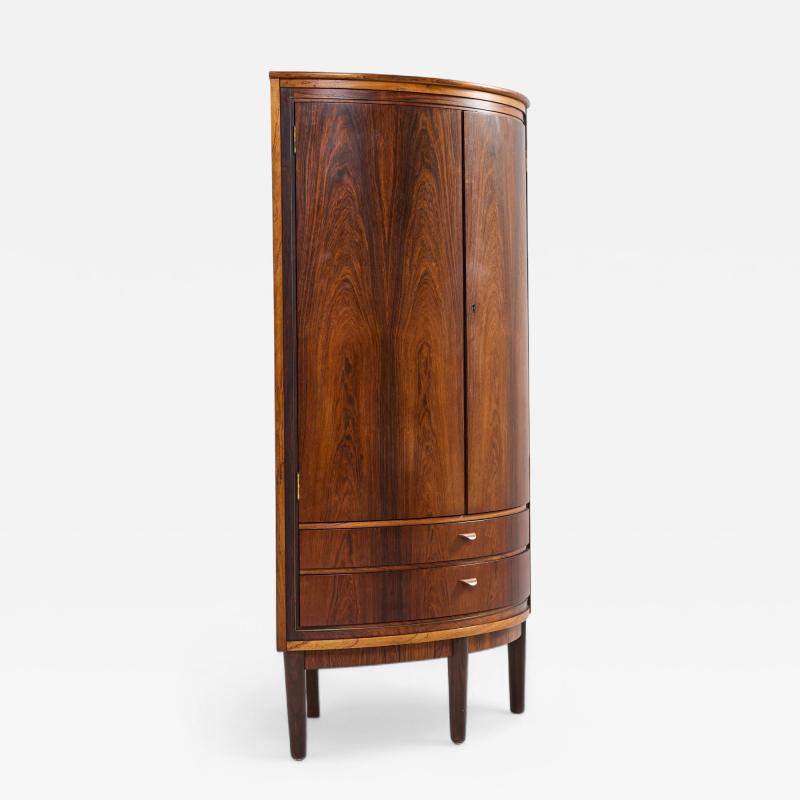 Agner Christoffersen Agner Christoffersen Mid Century Danish Rosewood Corner Cabinet