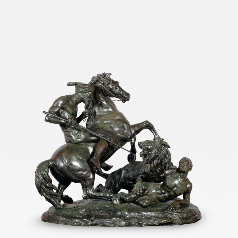 Aim Millet La Chasse Au Lion The Lion Hunt Monumental Bronze Sculpture after Aime Millet